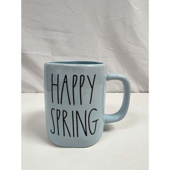 Rea Dunn Artisan Collection by Magenta "Happy Spring" Easter Coffee Mug Cup 4"x5 - Picture 1 of 5